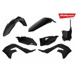 POLISPORT PLASTIC SET KAWASAKI BLACK